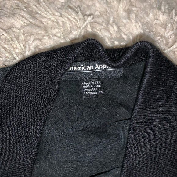 American Apparel Bomber Jacket Black Light - Picture 3 of 3